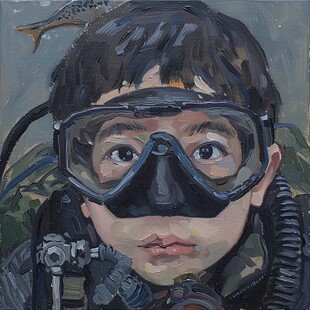 儿童厚涂油画肌理