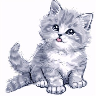 q版手绘小猫