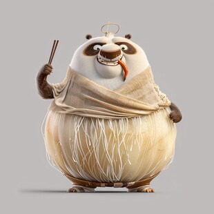 熊猫功夫大侠形像设计