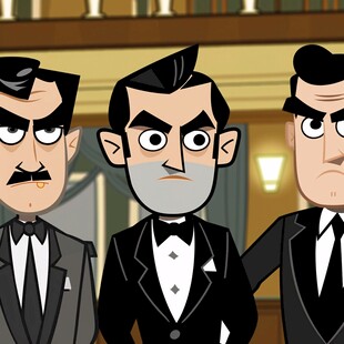 卡通冷峻侦探头像