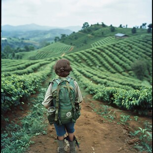 茶山小女孩
