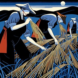 努力工作粮食系列作品