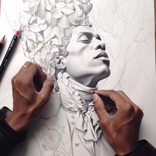 创意人像设计初稿草稿