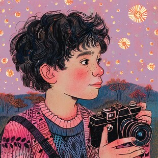 八零年代女孩插画