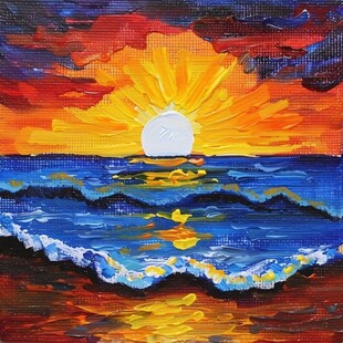 丙烯画作品