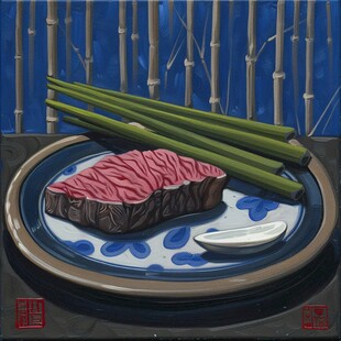 牛肉馆装饰画插图