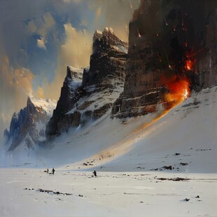 雪山原画