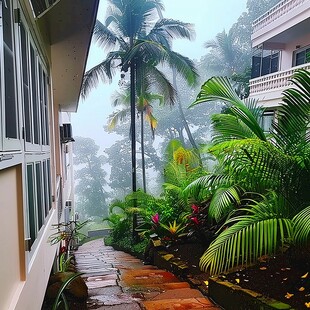 热带雨林庭院设计素材