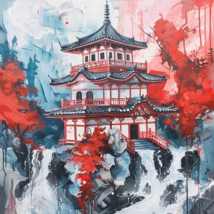 水彩日本印象