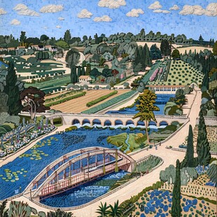 斯坦福大学插画水彩