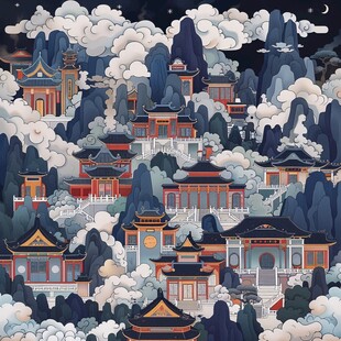 中国城市系列插画设计