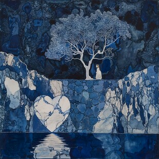 新中禅意山水岩彩画