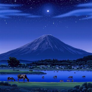 山川夜景