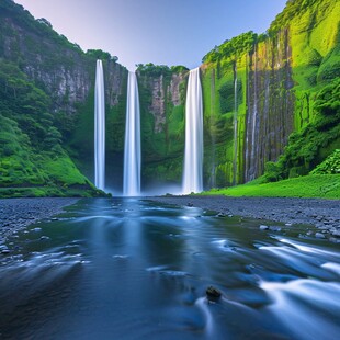 美丽瀑布风光