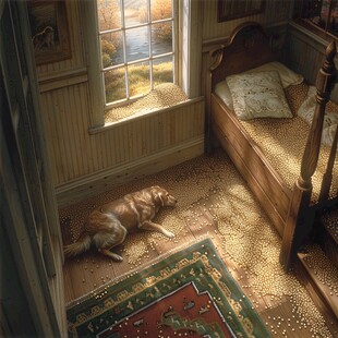 晒太阳的猫插画