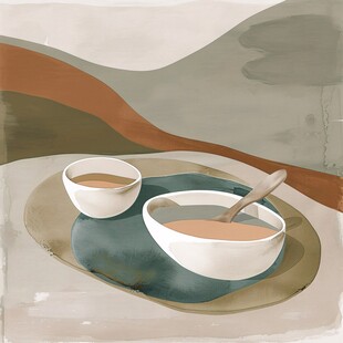 酥油茶插画