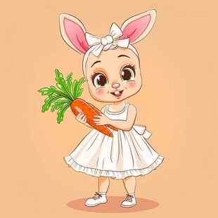 兔子抱胡萝卜