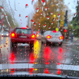 雨天堵车