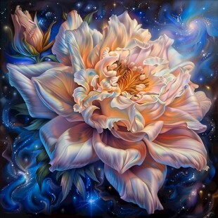 绚丽星空花朵
