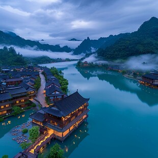 雨后清江