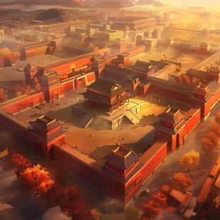 大明宫插画