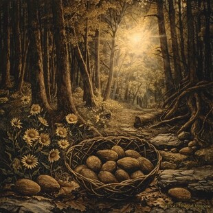 电脑装饰油画阳光森林