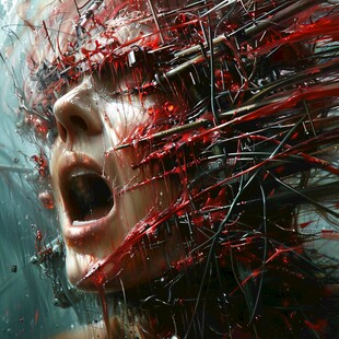 恐怖丧尸立体画