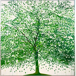 手绘树背景墙