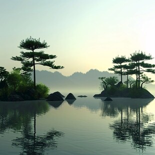 禅意山水风景