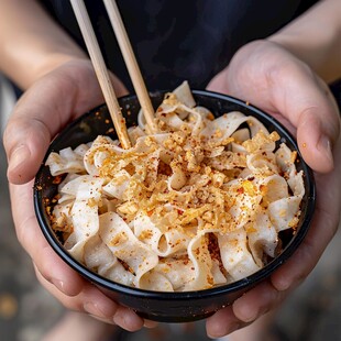 油泼面特写