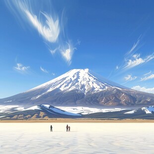 富士山雪顶