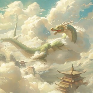 飞龙在天插画