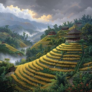 大画幅梯田风光