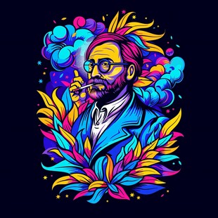 卡通酷潮大叔头像