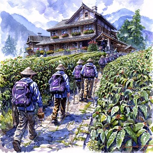 茶马古道插画