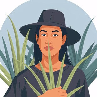 扁平风人像