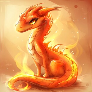 q版龙插画