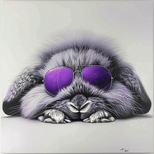 兔子潮流墨镜插画