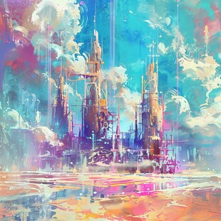 虚浮的世界绘画