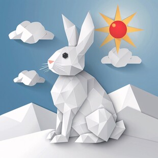兔子纸模型