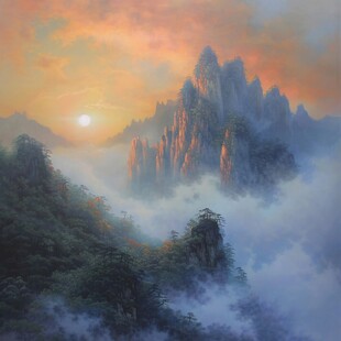 九华山油画