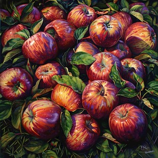 漂亮的水果油画