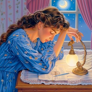 女孩决意装饰画