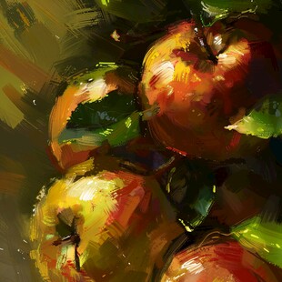 苹果抽象画