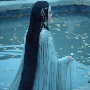 淡雅蓝色汉服