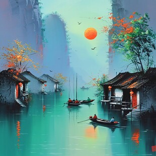 江南水乡禅意山水