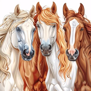 3d浮雕马装饰画