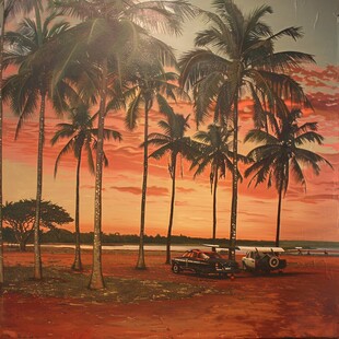 夏威夷海滩油画