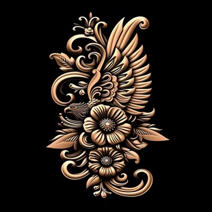 凤凰金属雕刻