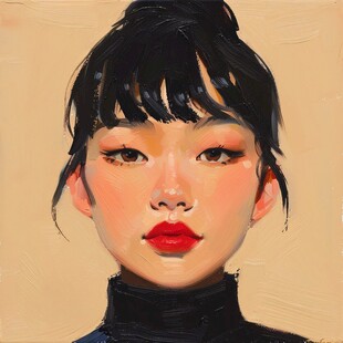高级感女插画